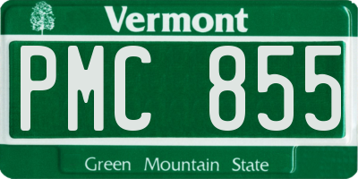 VT license plate PMC855