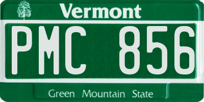 VT license plate PMC856