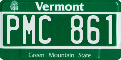 VT license plate PMC861