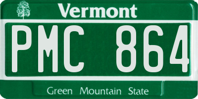 VT license plate PMC864