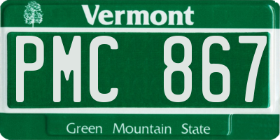 VT license plate PMC867