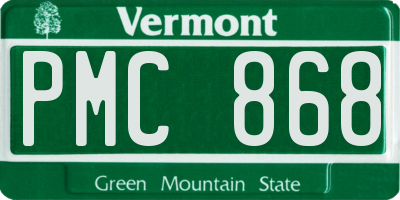 VT license plate PMC868