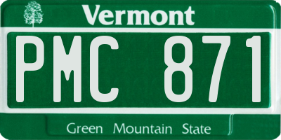 VT license plate PMC871