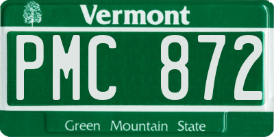 VT license plate PMC872