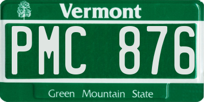 VT license plate PMC876