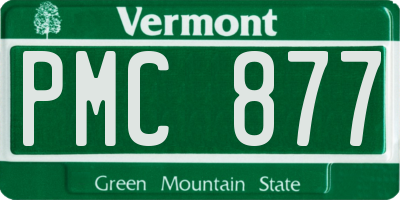 VT license plate PMC877