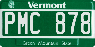 VT license plate PMC878