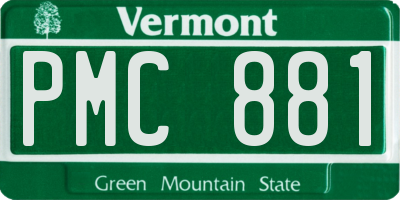 VT license plate PMC881