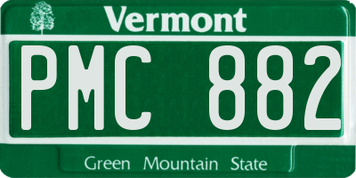 VT license plate PMC882