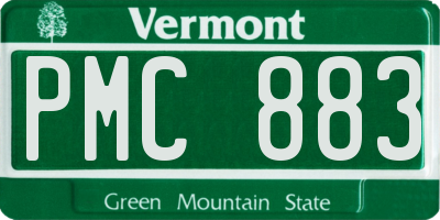 VT license plate PMC883