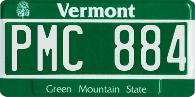 VT license plate PMC884
