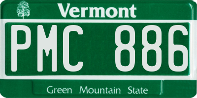 VT license plate PMC886