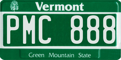 VT license plate PMC888