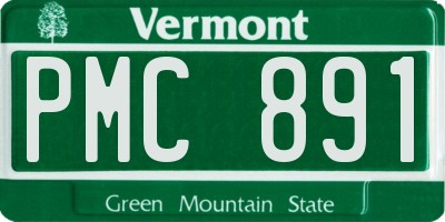 VT license plate PMC891