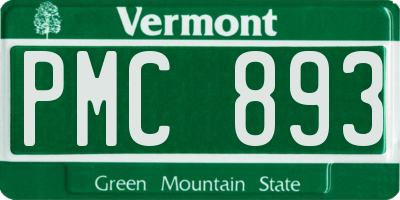 VT license plate PMC893