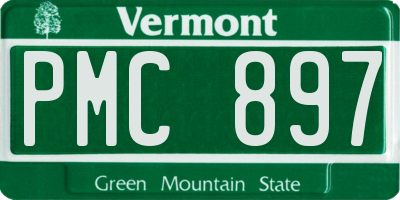 VT license plate PMC897