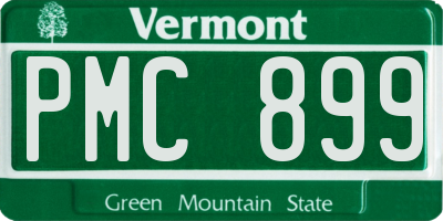 VT license plate PMC899