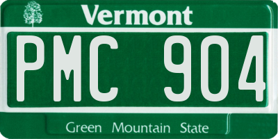 VT license plate PMC904