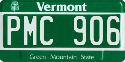 VT license plate PMC906