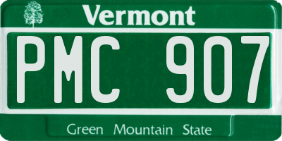 VT license plate PMC907