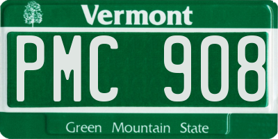 VT license plate PMC908