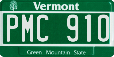 VT license plate PMC910
