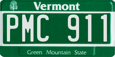 VT license plate PMC911