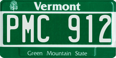 VT license plate PMC912