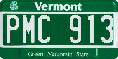 VT license plate PMC913