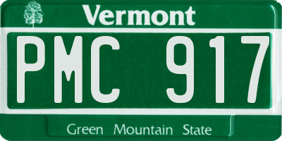 VT license plate PMC917