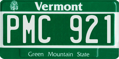 VT license plate PMC921