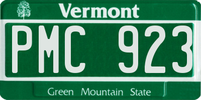 VT license plate PMC923
