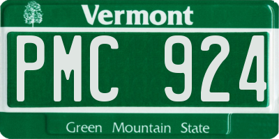 VT license plate PMC924