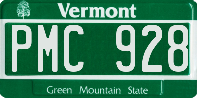VT license plate PMC928