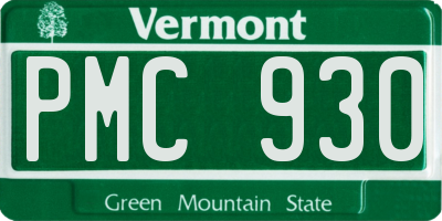 VT license plate PMC930
