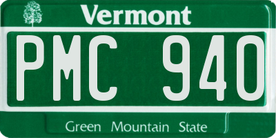 VT license plate PMC940
