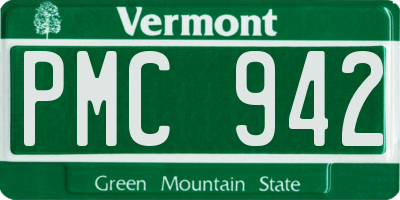 VT license plate PMC942