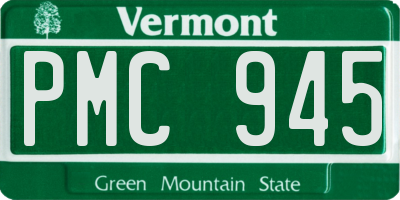 VT license plate PMC945