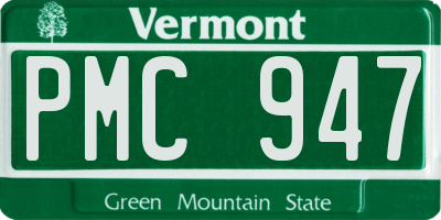 VT license plate PMC947