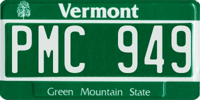 VT license plate PMC949