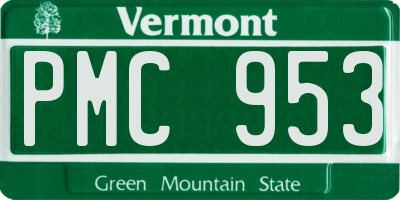 VT license plate PMC953