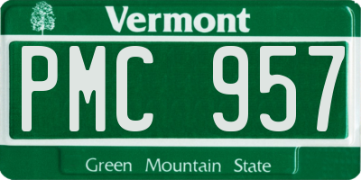 VT license plate PMC957