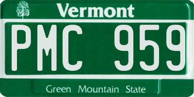 VT license plate PMC959