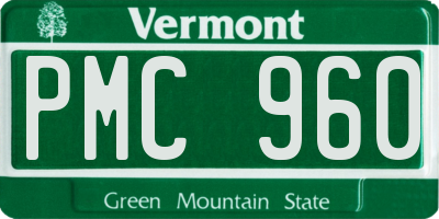 VT license plate PMC960