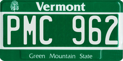 VT license plate PMC962