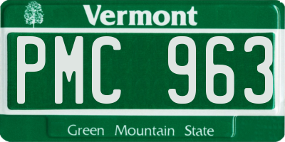 VT license plate PMC963