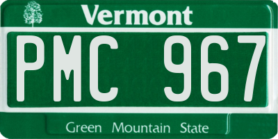 VT license plate PMC967