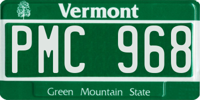 VT license plate PMC968
