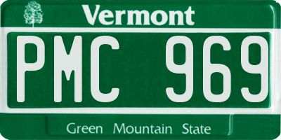 VT license plate PMC969