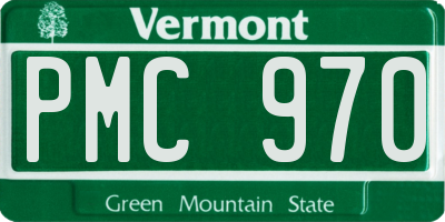 VT license plate PMC970